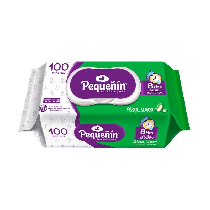 Toallitas Húmedas Aloe Pequeñin 100 Und/Paq