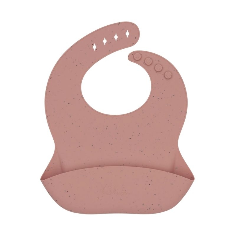 Babero Silicona de Platino Rosado