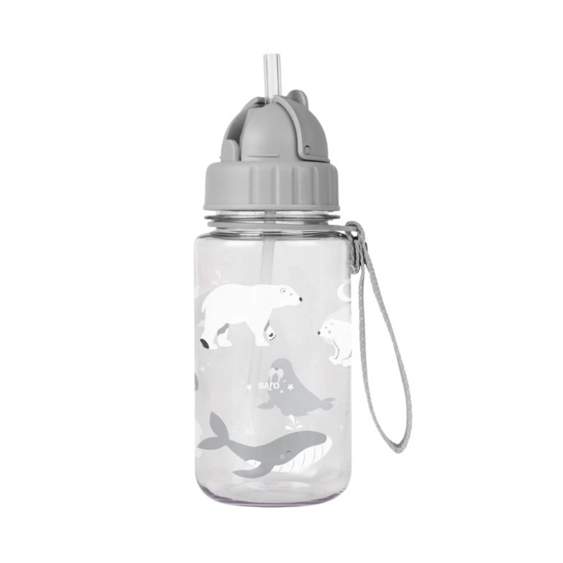 Vaso Entrenador con Sorbete Gris 15 Oz