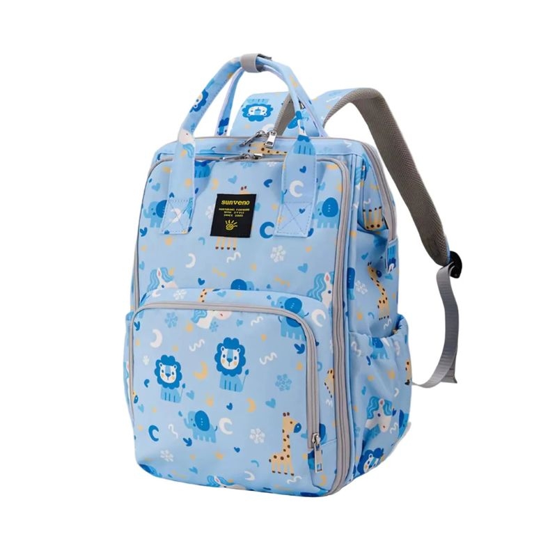 Mochila Pañalera Jungle Blue