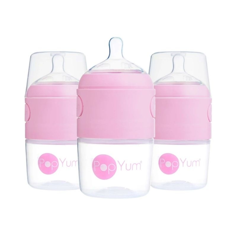 Biberones Anticólicos con Contenedor de Fórmula 5 Oz Rosado 3 Unidades