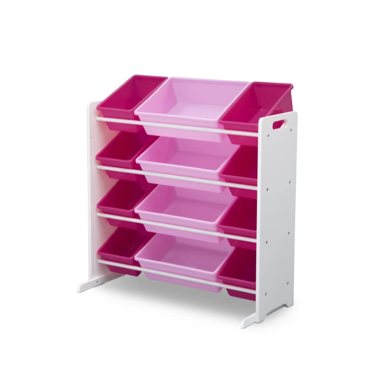 Organizador de Juguetes 12 Contenedores Rosado