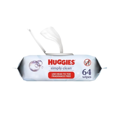 Toallas Húmedas Huggies Simply Clean 64 Unidades