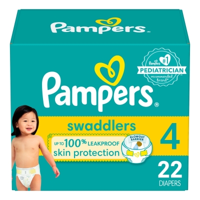 Pañales Swaddlers S4 Jumbo Pampers 22 Und/Paq