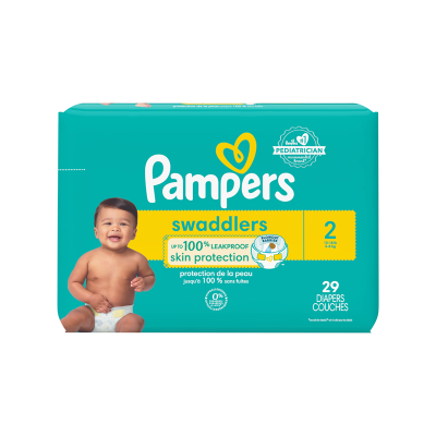 Pañales Swaddlers S2 Jumbo Pampers 29 Und/Paq