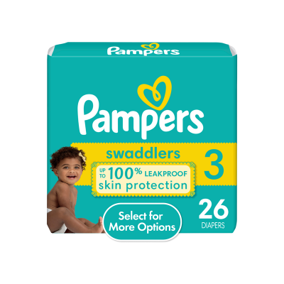 Pañales Swaddlers S3 Jumbo Pampers 26 Und/Paq