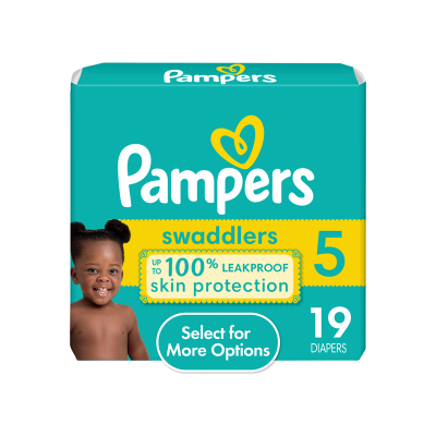 Pañales Swaddlers S5 Jumbo Pampers 19 Und/Paq