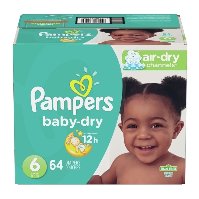 Pañales Etapa 6 Pampers Baby Dry 64 Und/Paq