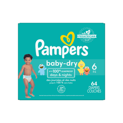 Pañales Etapa 6 Pampers Baby Dry 64 Und/Paq