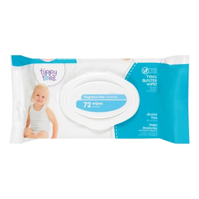 Toallitas Húmedas Para Bebe Ligeramente Perfumadas Tippy Toes 72 Und/Paq