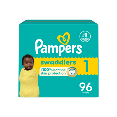 Pañales Etapa 1 Pampers Swaddlers 96 Und/Paq