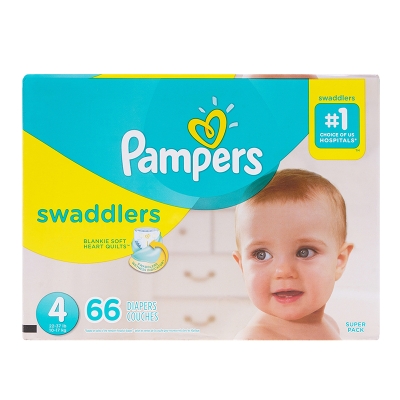 Pañales Swaddlers S4 Super Pack Pampers 66 Und/Paq