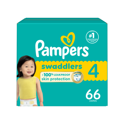 Pañales Swaddlers S4 Super Pack Pampers 66 Und/Paq