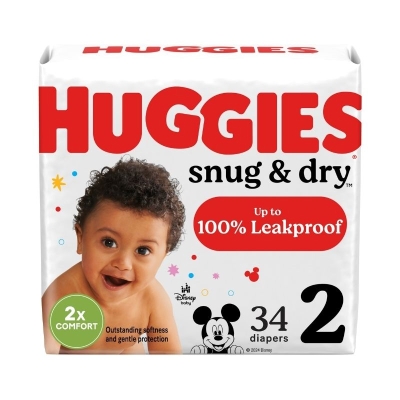 Pañales Snug & Dry #2 Huggies 34 Und/Paq