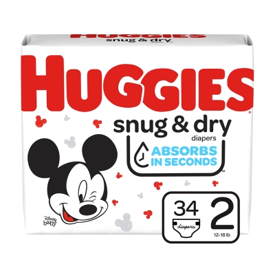 Pañales Snug & Dry #2 Huggies 34 Und/Paq