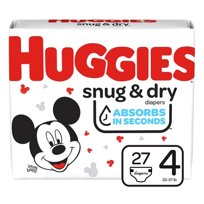Pañales Snug & Dry #4 Huggies 27 Und/Paq