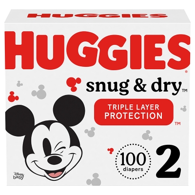 Pañales Snug & Dry #2 Huggies 100 Und/Paq