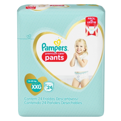 Pañales Premium Care Pants Xxg  (14-25 Kg) Pampers 24 Und/Paq