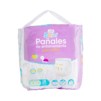 Pañal De Entrenamiento Líder Born XXG 18 Und/Paq