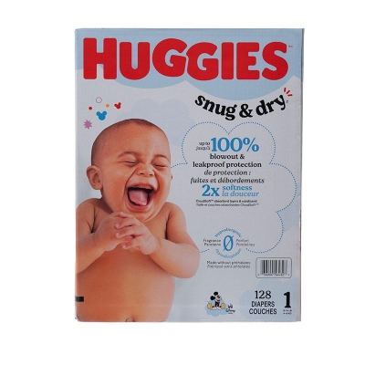 Pañales Snug & Dry Talla 1 Huggies Giga 128 Und