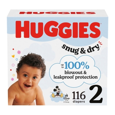 Pañales Huggies Snug & Dry Etapa 2/M 116 Unidades