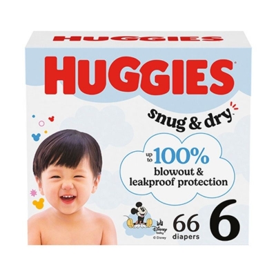 Pañales Snug & Dry Talla 6 Huggies Giga 66 Und