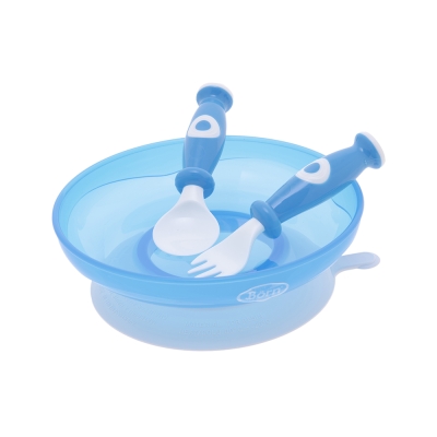 Born Plato con Cubierto Azul