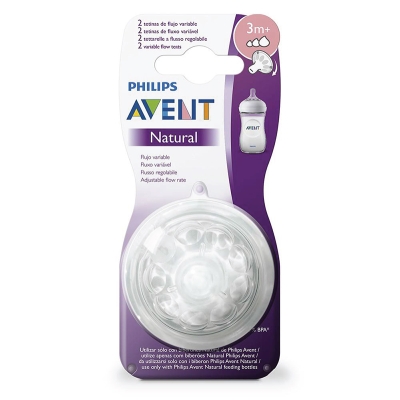 Avent Set 2 Mamilas Natural Flujo Variable
