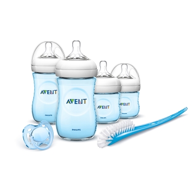 Avent Set de Biberones Natural Recien Nacido Azul 6 onz