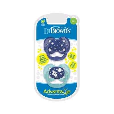 Set De 2 Chupetes Advantage Space Azul