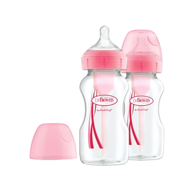 Set De 2 Biberones Options Rosa 9 Oz