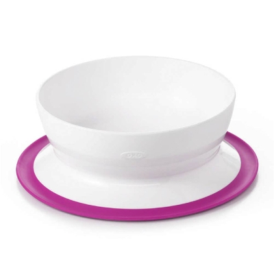 Oxo Plato Hondo Con Ventosa Rosa