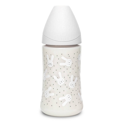 Suavinex Biberon Rabbit 9 Oz Gris