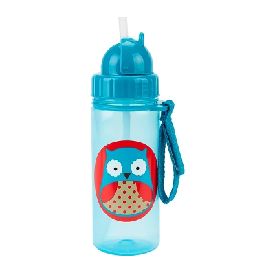 Skip Hop Vaso sorbo para niños pequeños con pajita, botella de popote de  zoológico, perro