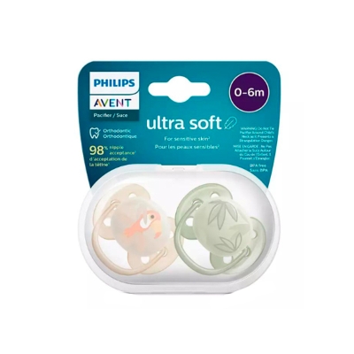 2 Chupetes Philips AVENT Ultra Soft 0-6 meses   Avent Naturally