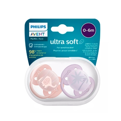 2 Chupetes Philips AVENT Ultra Soft 0-6 meses   Avent Naturally