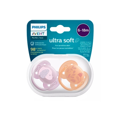 2 Chupetes Philips Avent Ultra Soft 6-18 meses Avent Naturally