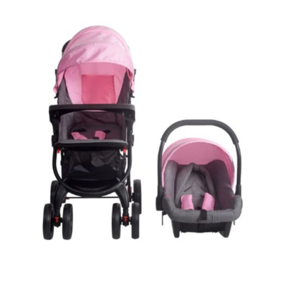 Coche con Portabebes 4 en 1 Rosado