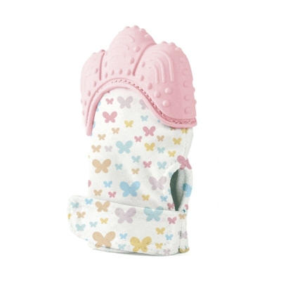 Guante con Mordedor Silicón Rosado