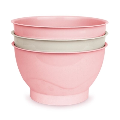 Bowls con Tapa 3 Unidades Rosado