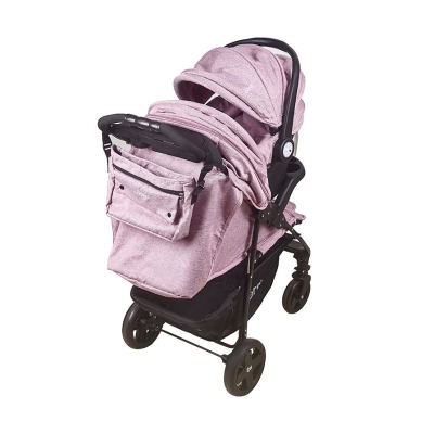 Coche con Pañalera Kole Rosado