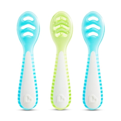 Cubiertos Gentle Dip™ 3 Unidades Azul y Verde