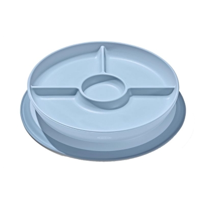 Plato con División, Adhesivo  y Succión Dusk