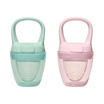 Set de 2 Mallas para Comer Frutas Aqua y Rosado Claro