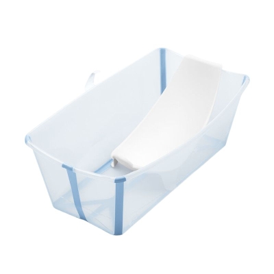 Bañera Flexible con Soporte Azul