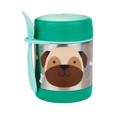 Envase Térmico para Merienda Acero Inoxidable Perro Pug