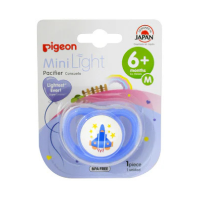 Chupete Mini Light Cohete Azul