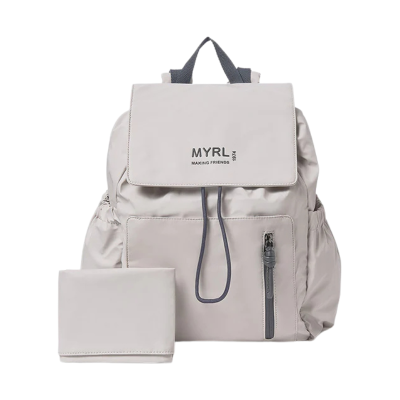 Pañalera Mochila Gris Hielo