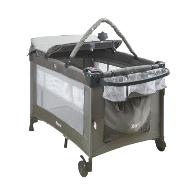 Corral Cuna Apego Born Gris