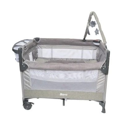 Corral Cuna Apego Born Gris